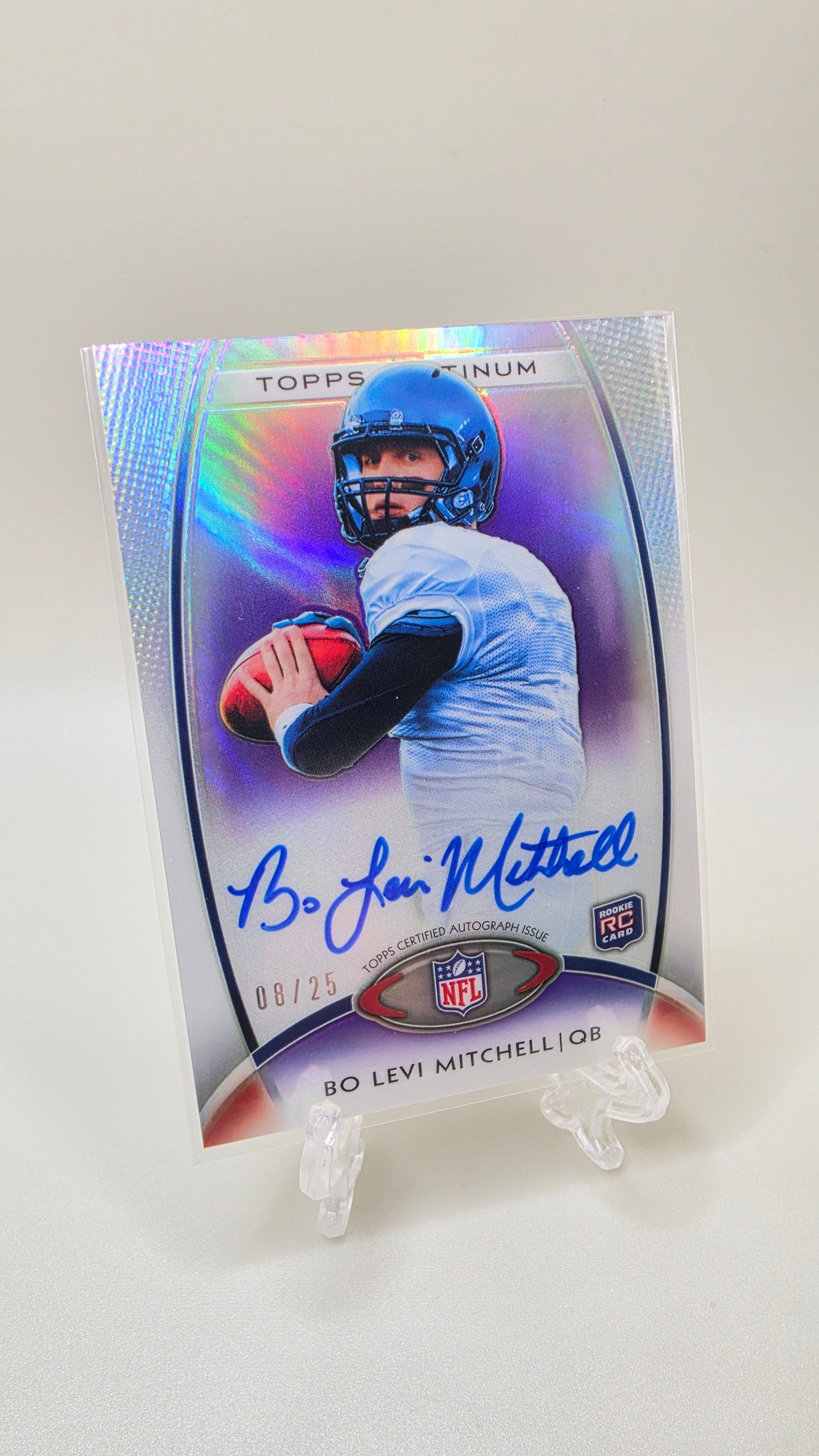 2012 Topps Platinum Bo Levi Mitchell Purple Refractor Rookie Autograph #/25 Card #152