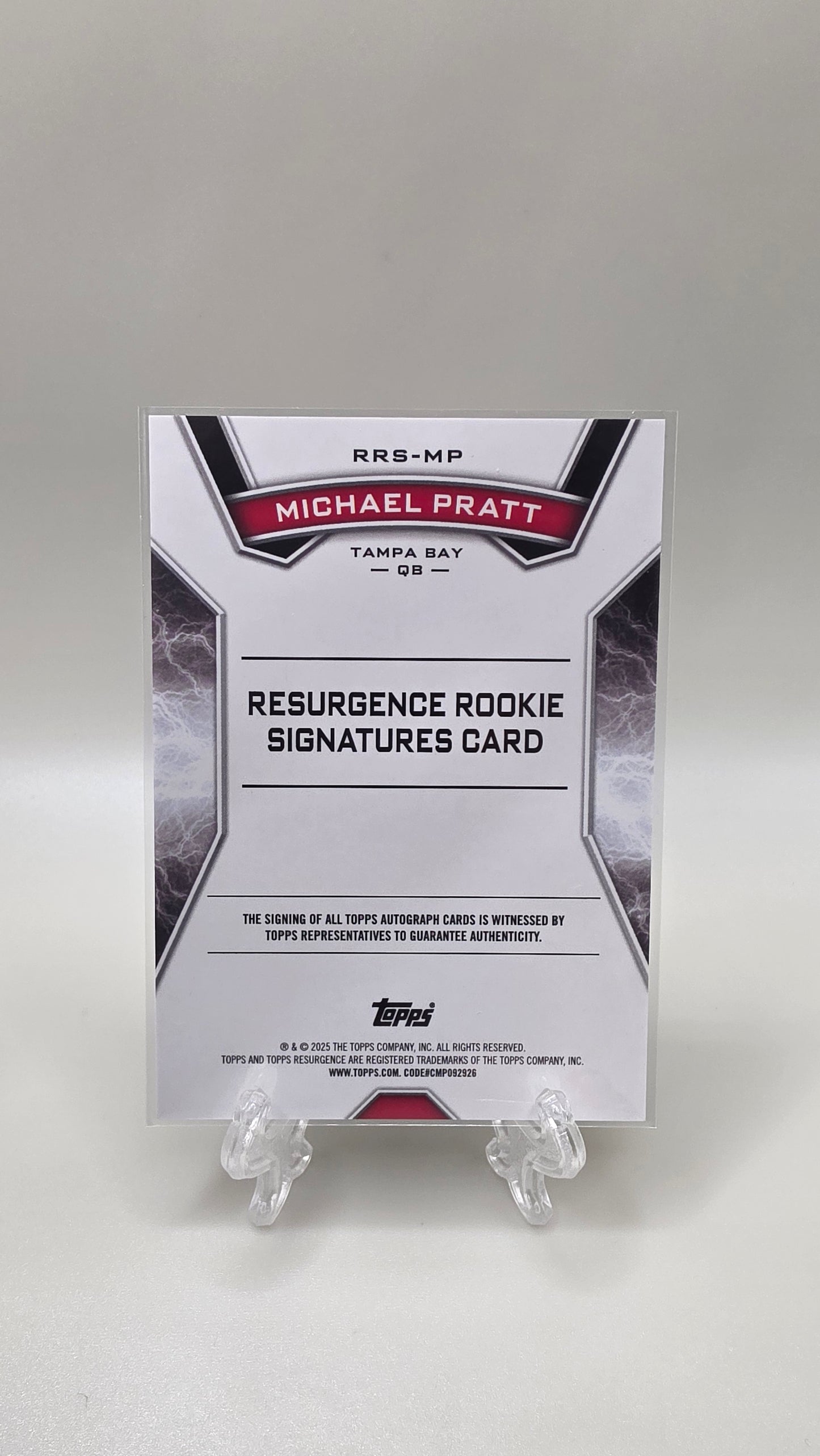 2025 Topps Resurgence Michael Pratt Rookie Signatures Auto #RRS-MP