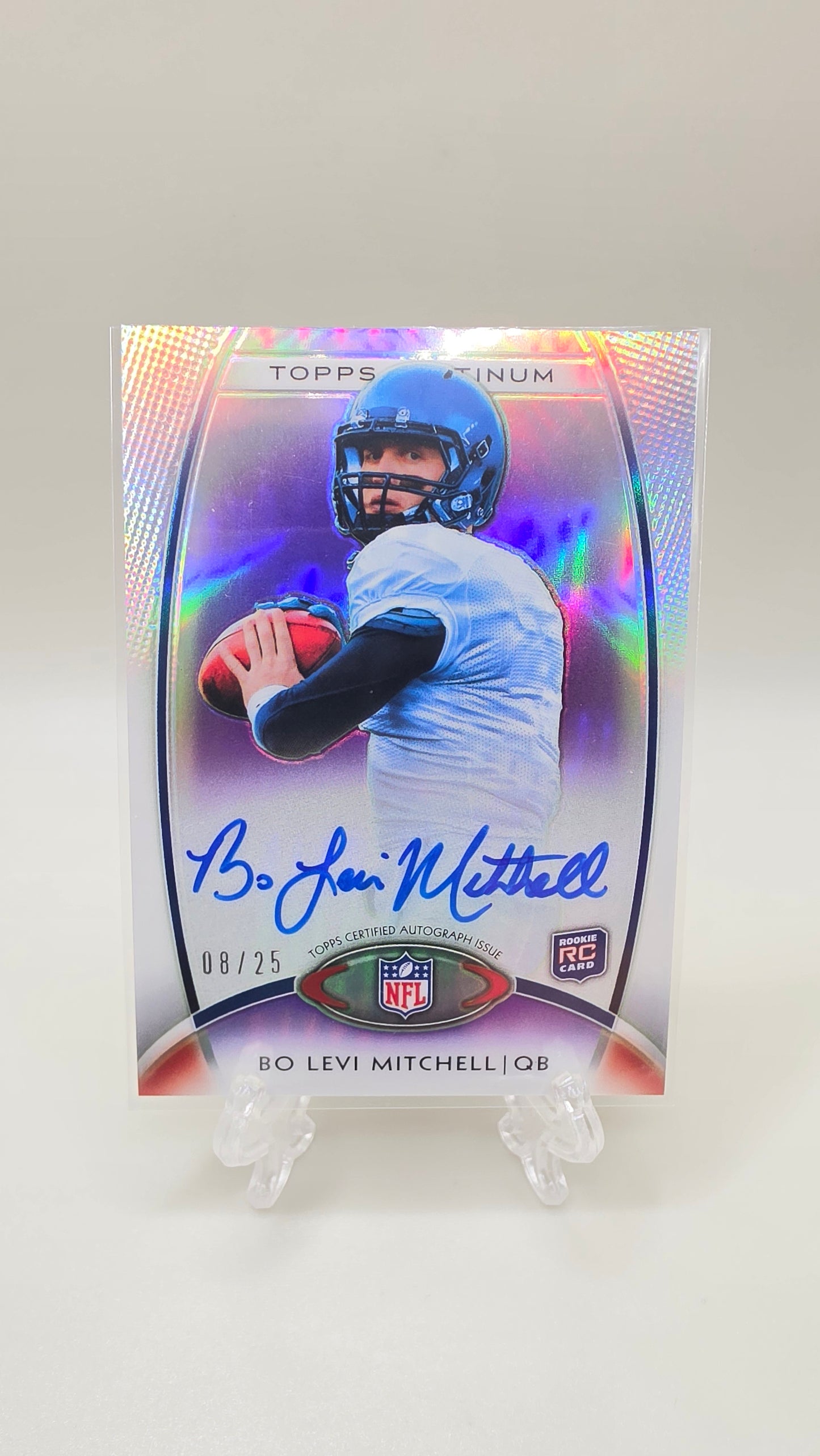 2012 Topps Platinum Bo Levi Mitchell Purple Refractor Rookie Autograph #/25 Card #152