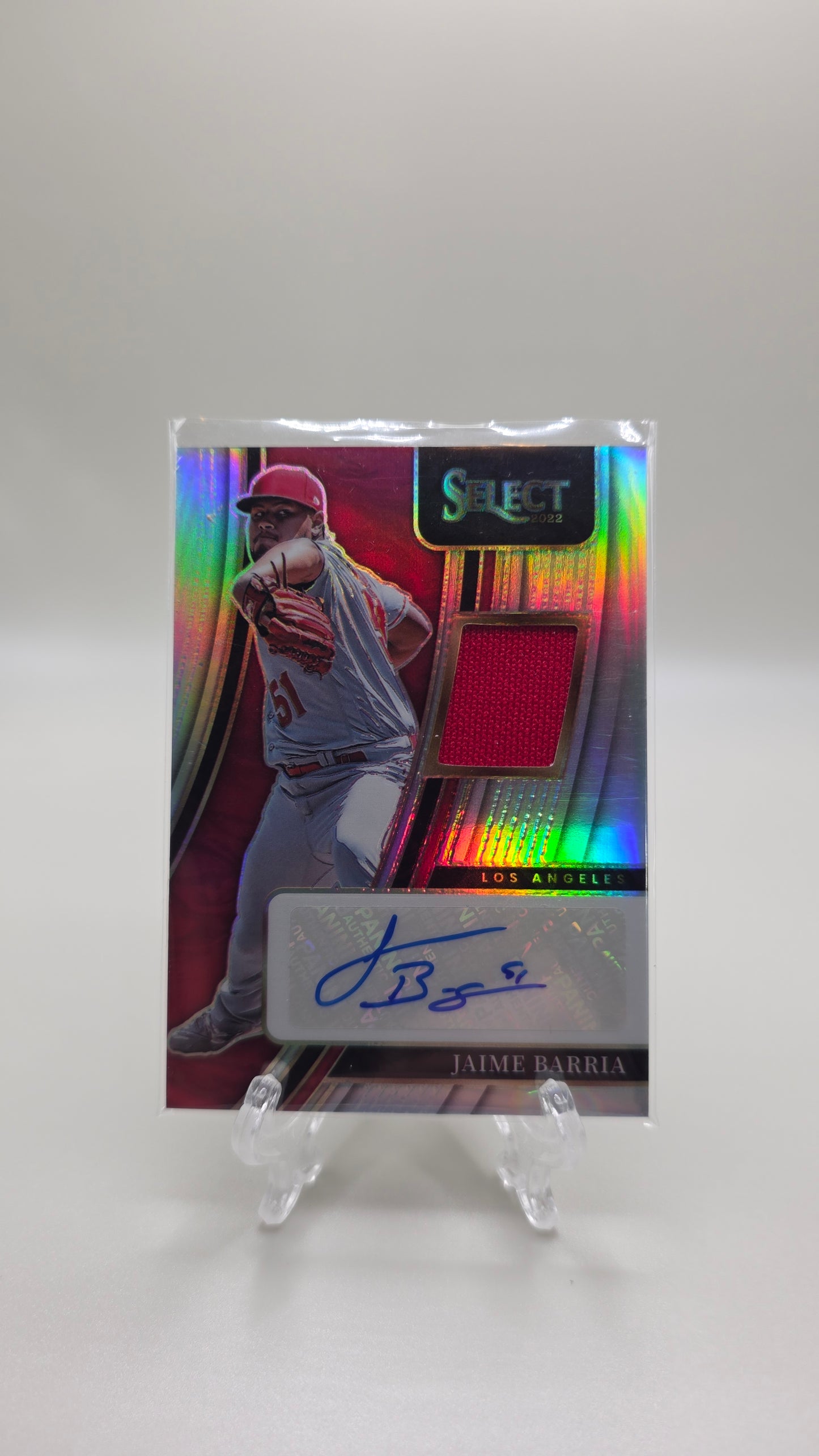 2022 Select Jaime Barria Patch Auto #/149 Card #SM-JA