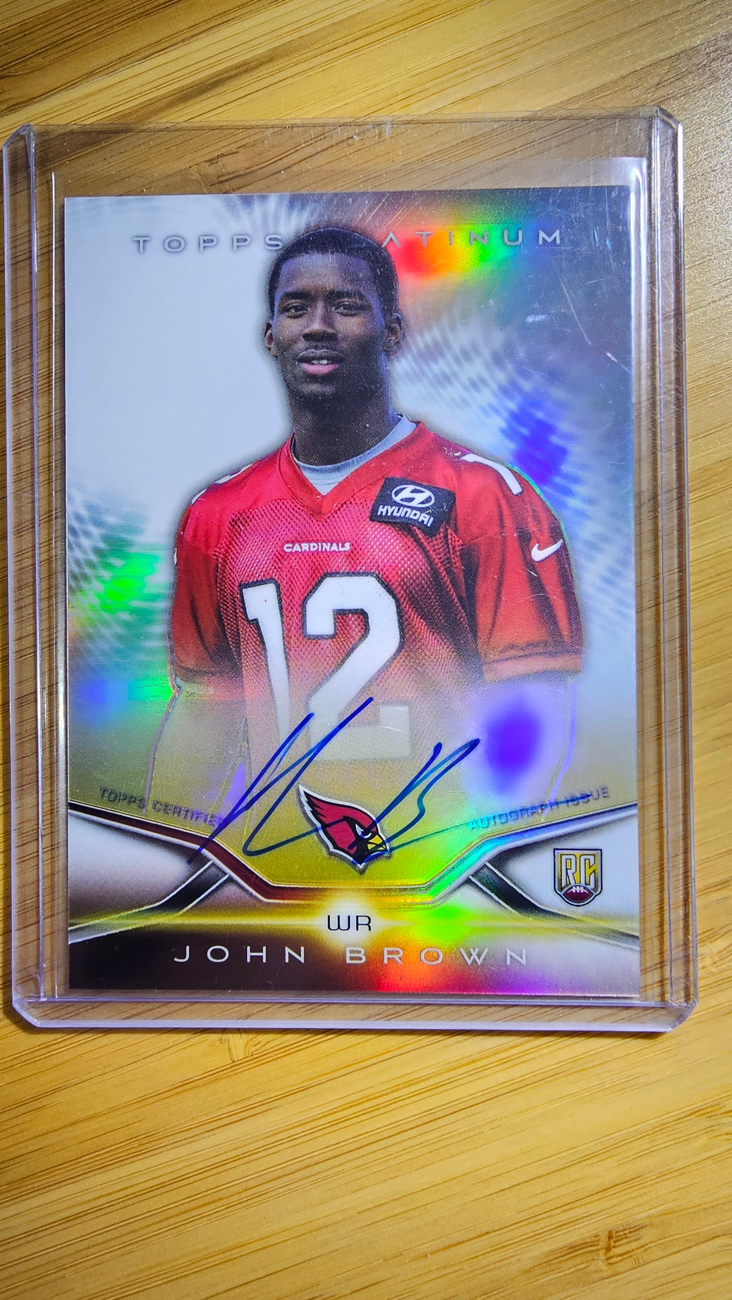 2014 Topps Platinum John Brown - Autographed RC- Arizona Cardinals