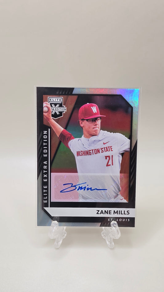 2021 Panini Elite Baseball Extra Edition Zane Mills Auto Card # 120