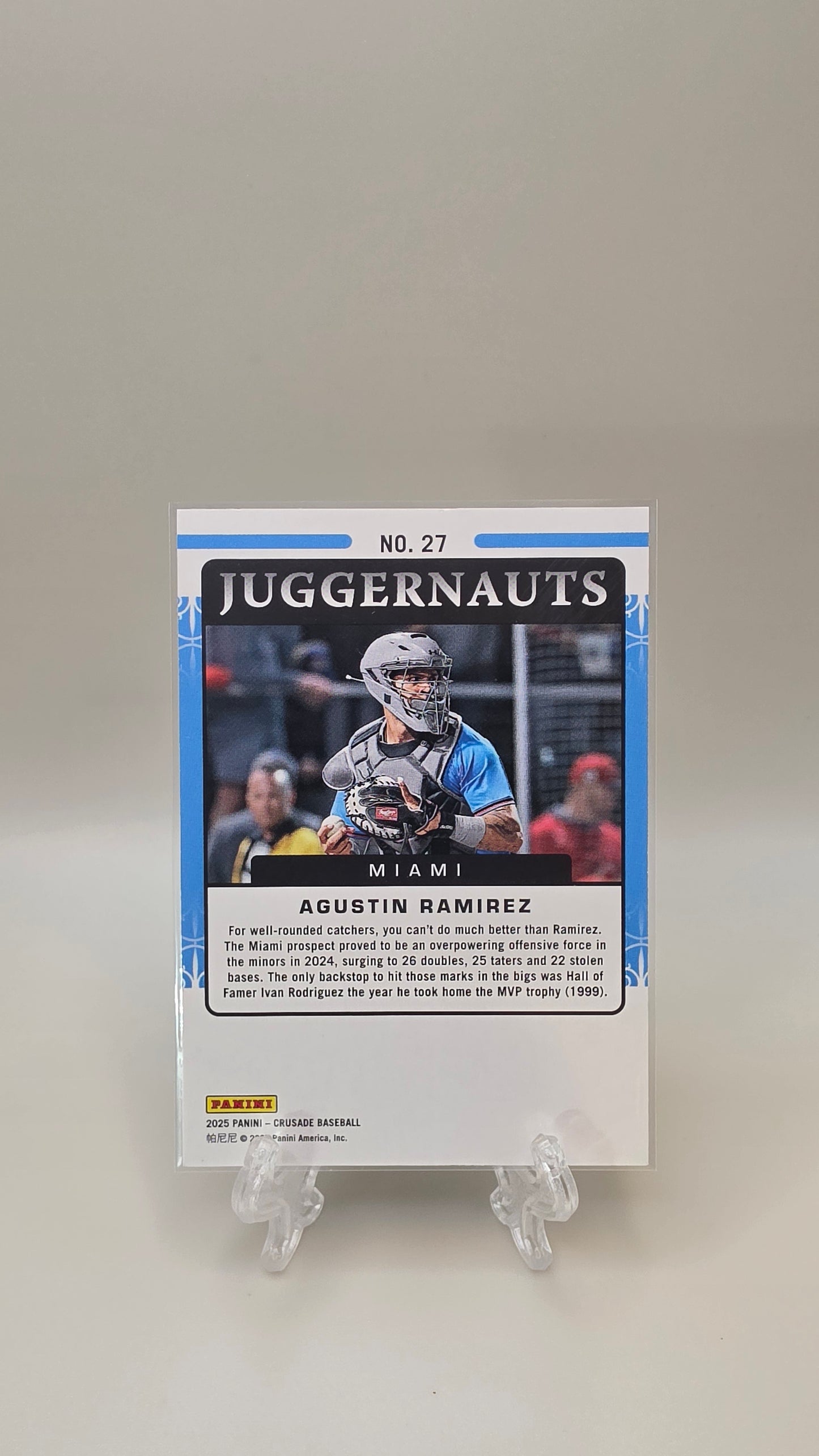 2025 Panini Crusade Agustin Ramirez Red Juggernauts /99 #27
