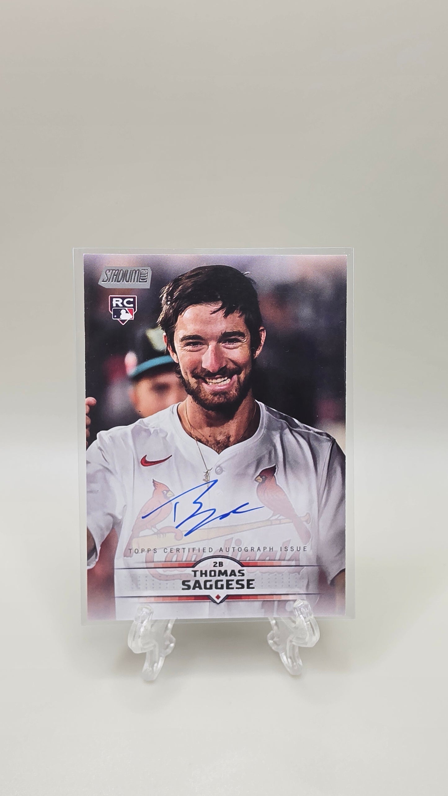 2025 Topps Stadium Club Thomas Saggese Rookie Auto Card # SCBA-TS