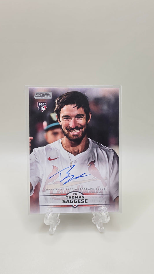 2025 Topps Stadium Club Thomas Saggese Rookie Auto Card # SCBA-TS