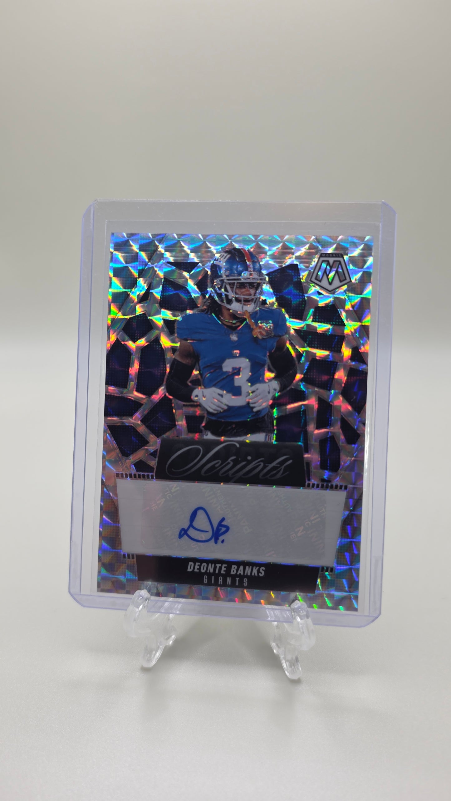 2025 Mosaic Deonte Banks Scripts Autograph Card #SCR-DBS