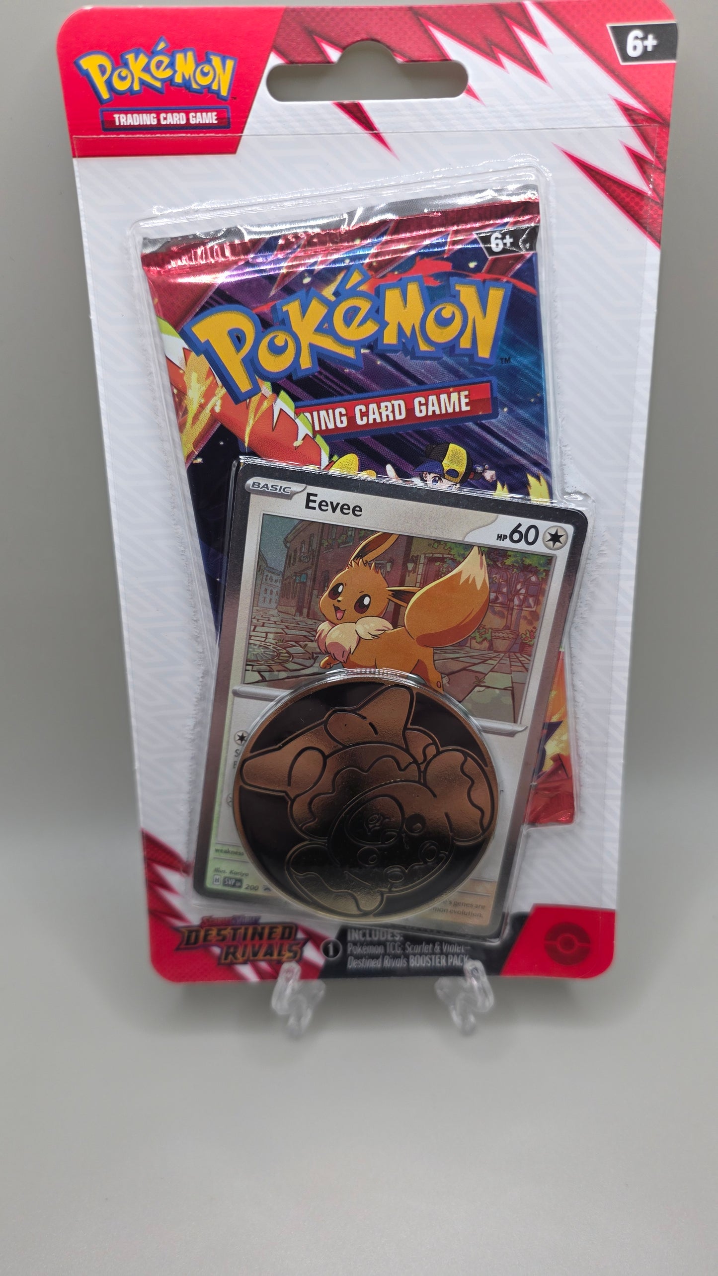 Pokemon TCG Destined Rivals Blister Pack 1 Booster Pack Eevee Promo Factory Sealed