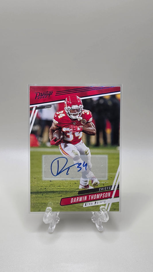 2020 Panini Prestige Darwin Thompson Blue Extra Points Auto Card # 58
