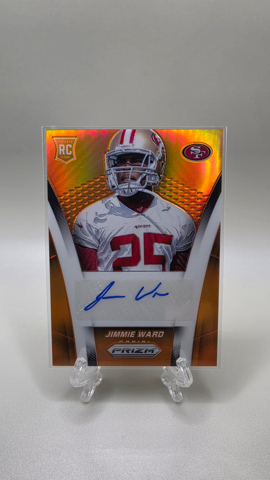 2014 Panini Prizm Orange Prizm Jimmie Ward #/75 Card #AR-JW