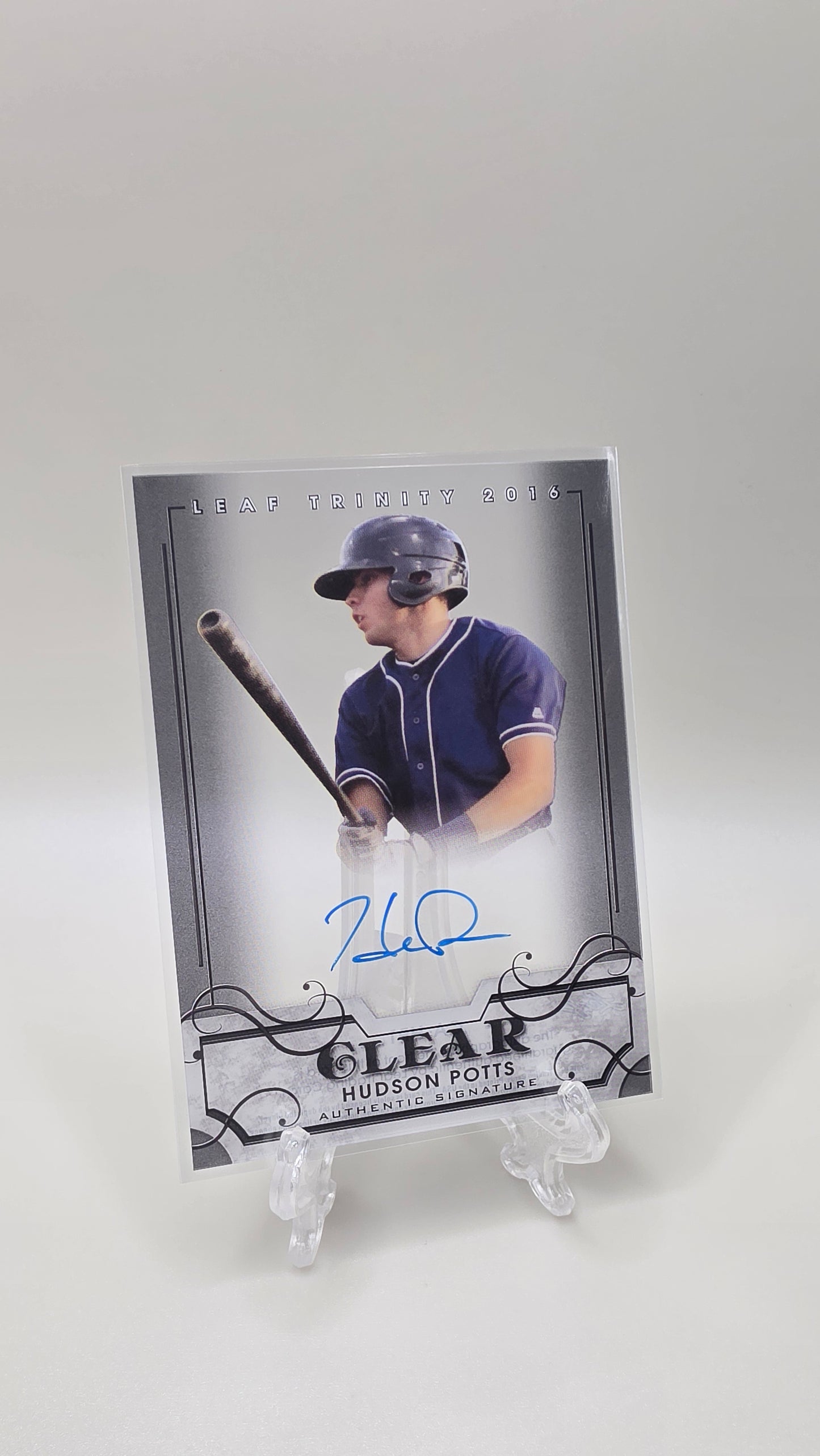 2016 Leaf Trinity Hudson Potts Clear Autograph Card # CA-HP1