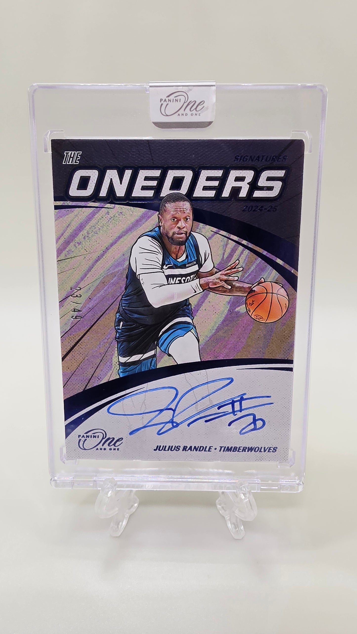 2024-25 Panini One Julius Randle The Oneders On Card Auto #/49 Card # TOS-RAN