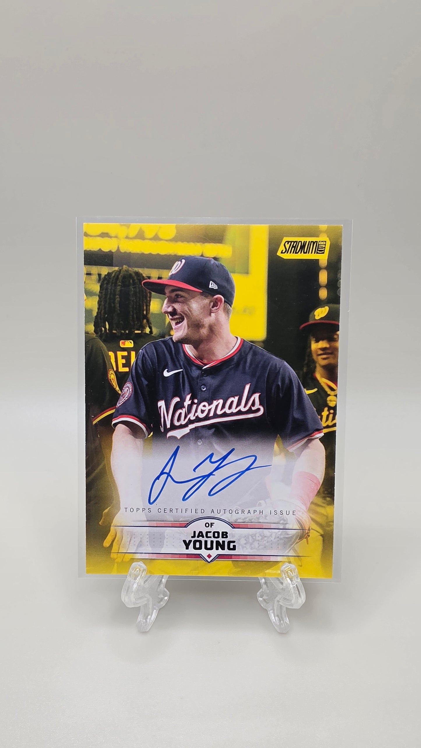 2025 Topps Stadium Club Jacob Young Yellow Auto Card # SCBA-JY