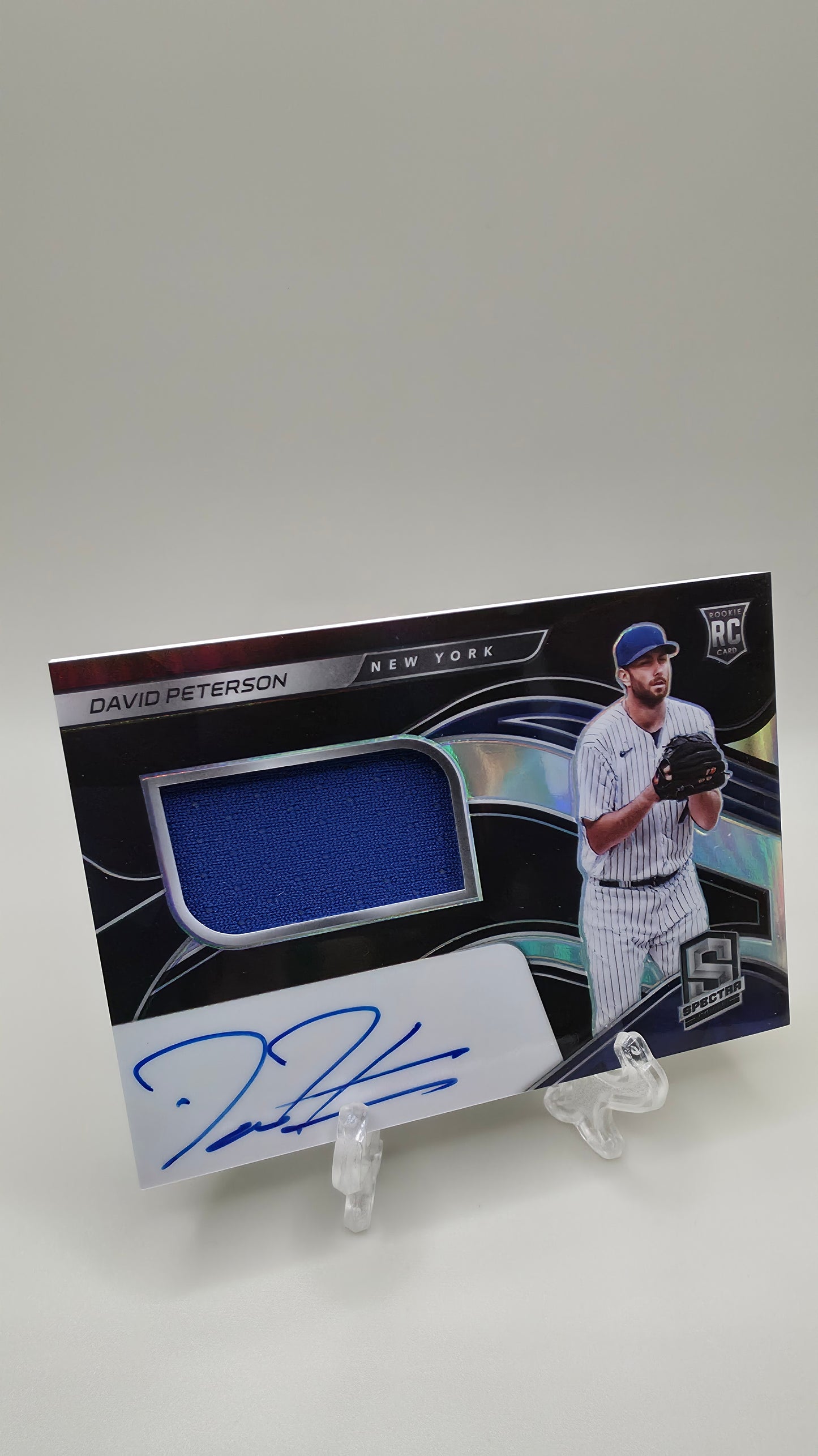 2021 Panini Chronicles Spectra David Peterson Rookie Patch Auto #/199 Card #102