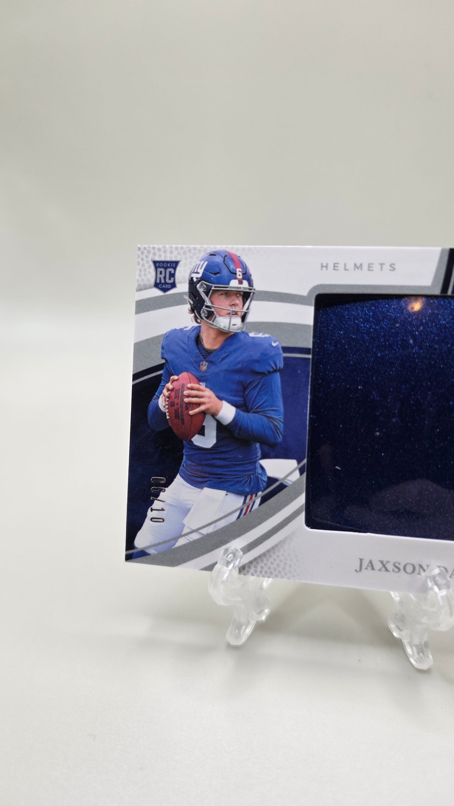 2025 Immaculate Jaxon Dart Helmets RC # 6/10 Jersey Match!! Card # RJL-JDT