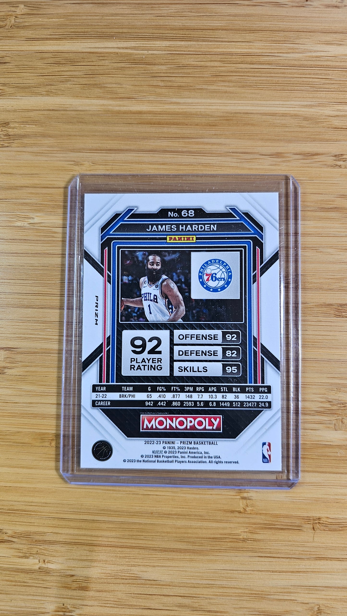 22-23 Monopoly Prizm Silver Cards Bulk x16 (Harden,Ball&Embid)