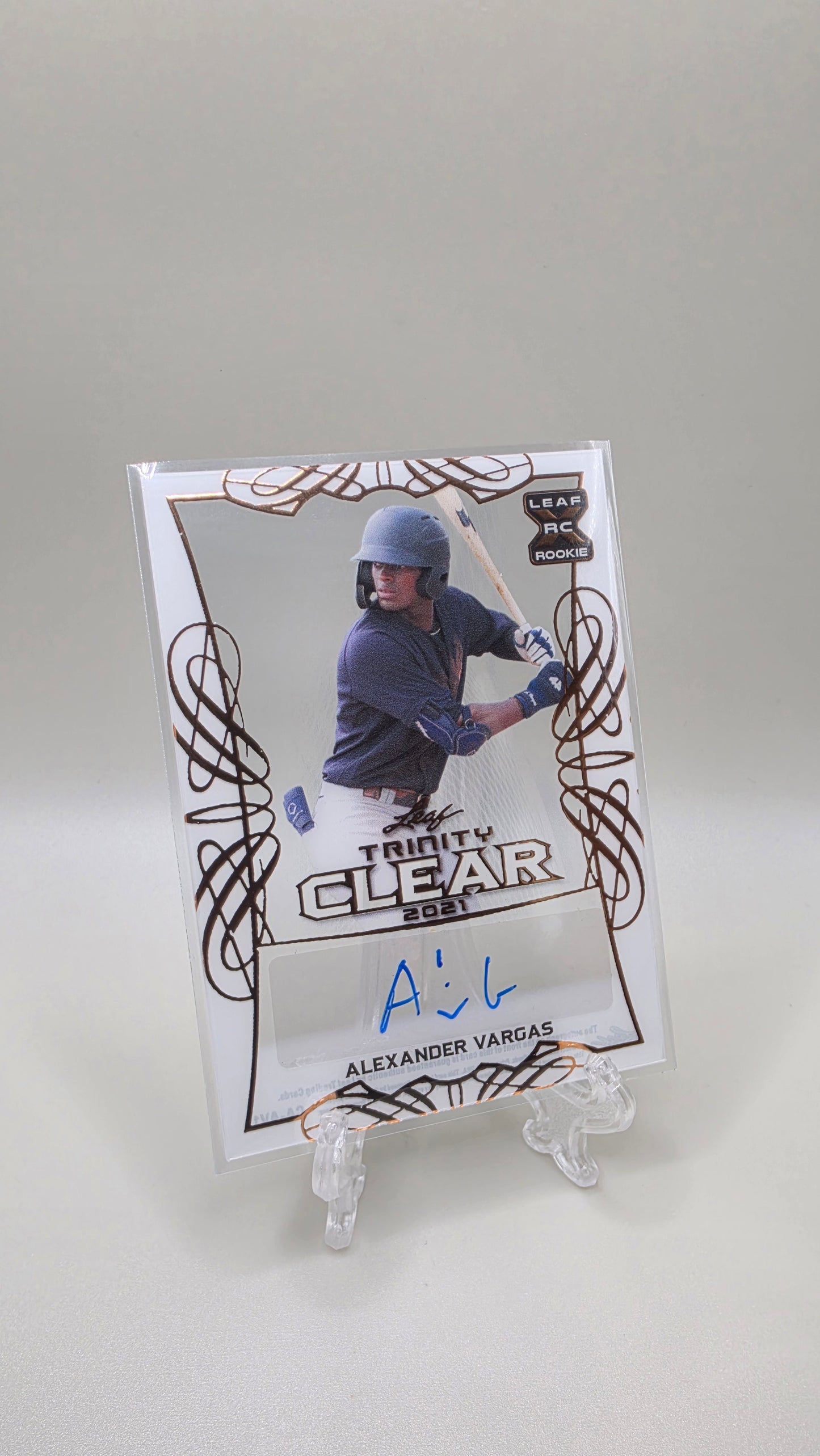2021 Leaf Trinity Alexander Vargas Clear Autograph Card # CA-AV1