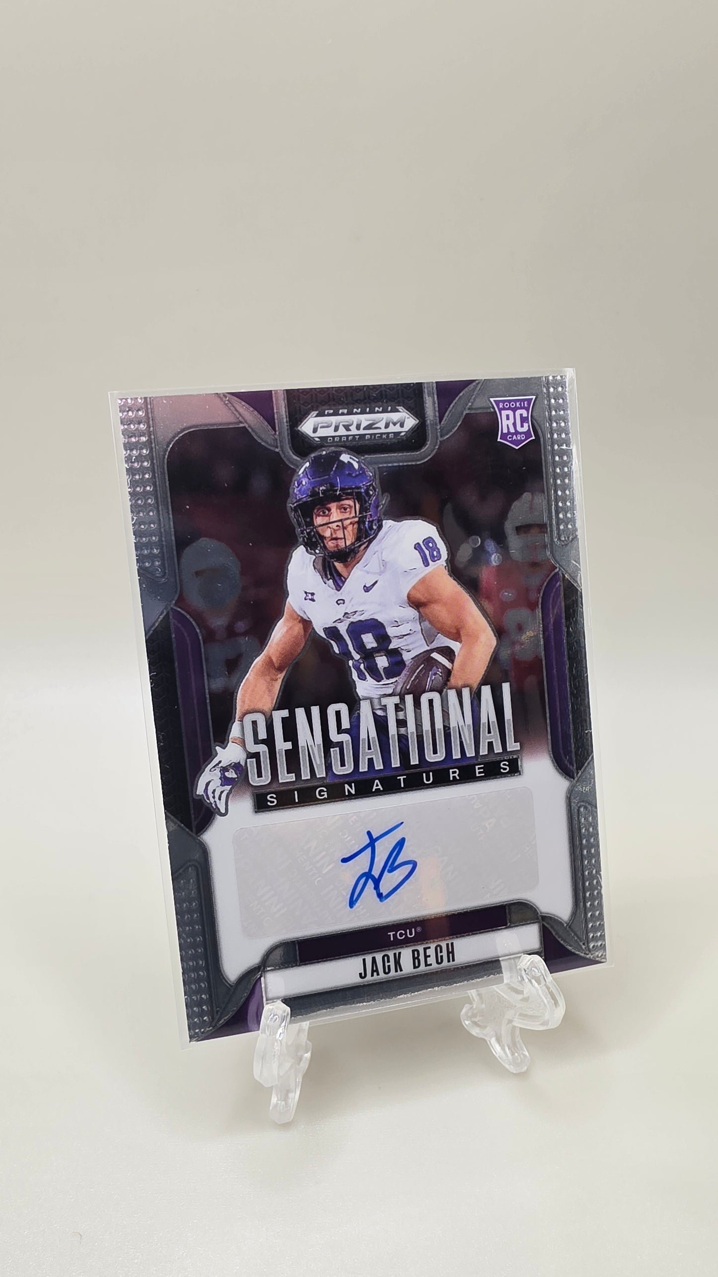 2025 Prizm Draft Picks Jack Bech Sensational Signatures Auto #SS-JBH