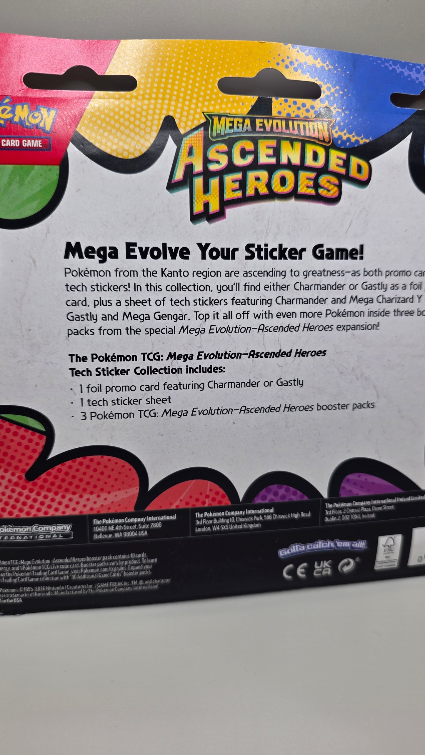 Pokémon TCG Ascended Heroes Gastly Tech Sticker Collection