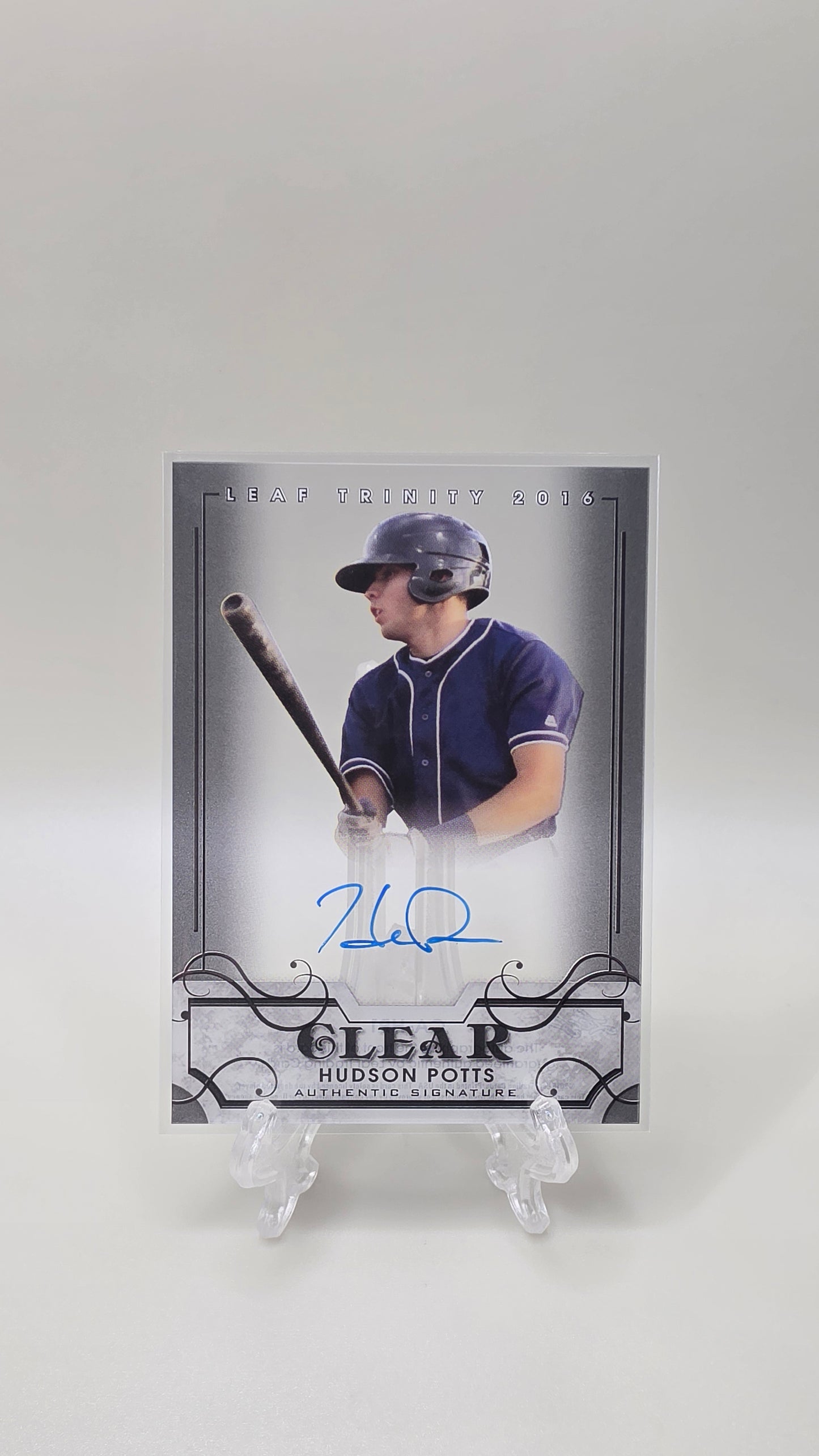 2016 Leaf Trinity Hudson Potts Clear Autograph Card # CA-HP1
