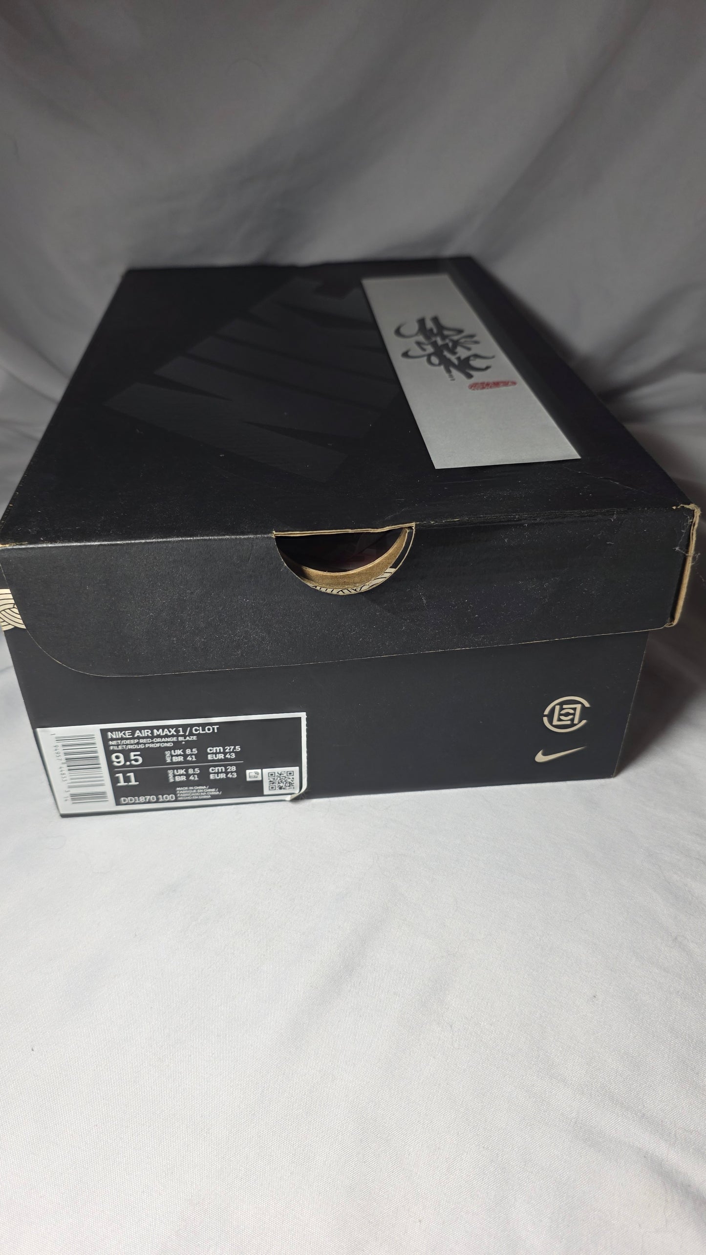 Nike Air Max 1 / Clot Mens 9.5 DD1870-100 NIB Authenticated