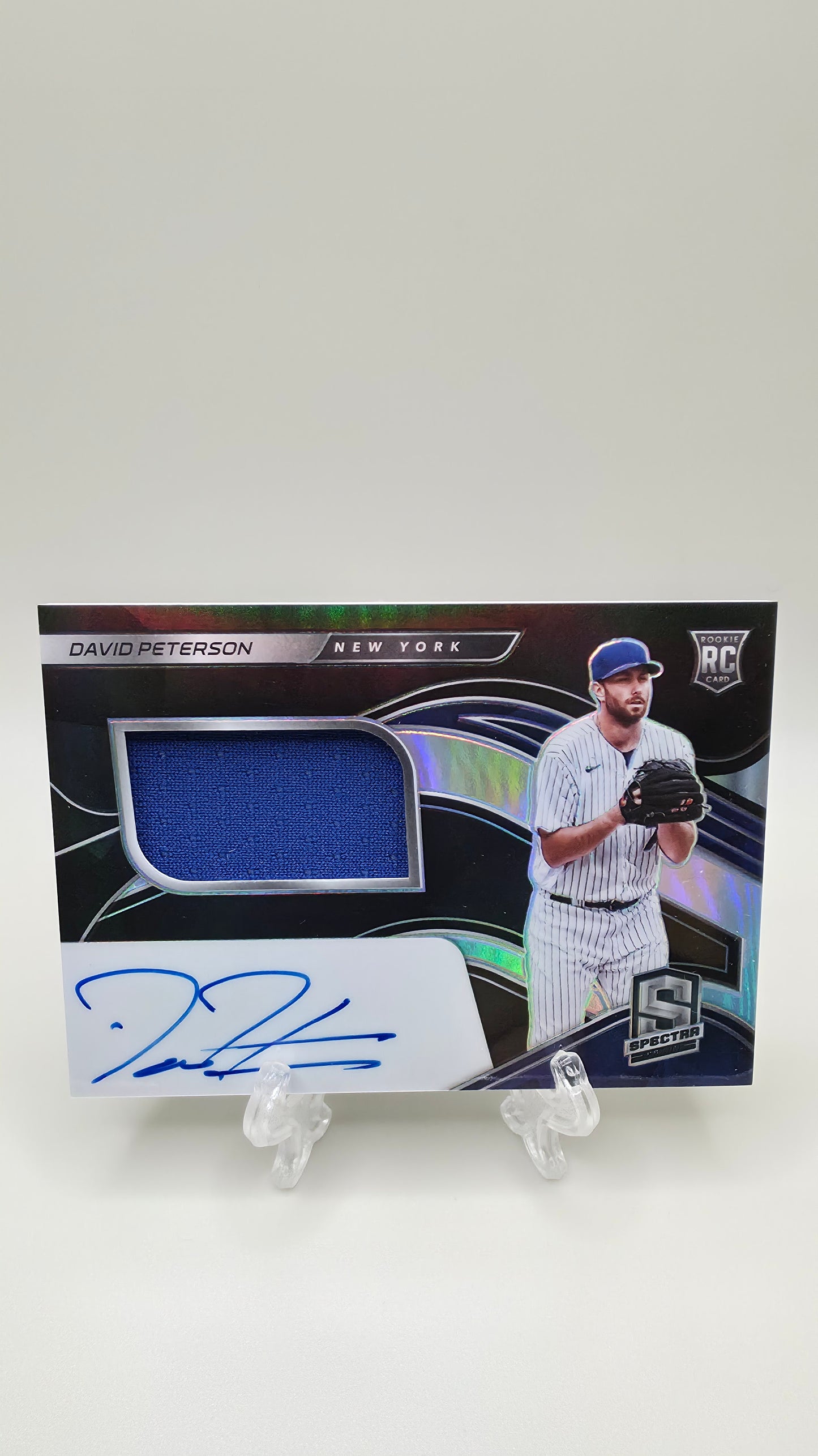 2021 Panini Chronicles Spectra David Peterson Rookie Patch Auto #/199 Card #102