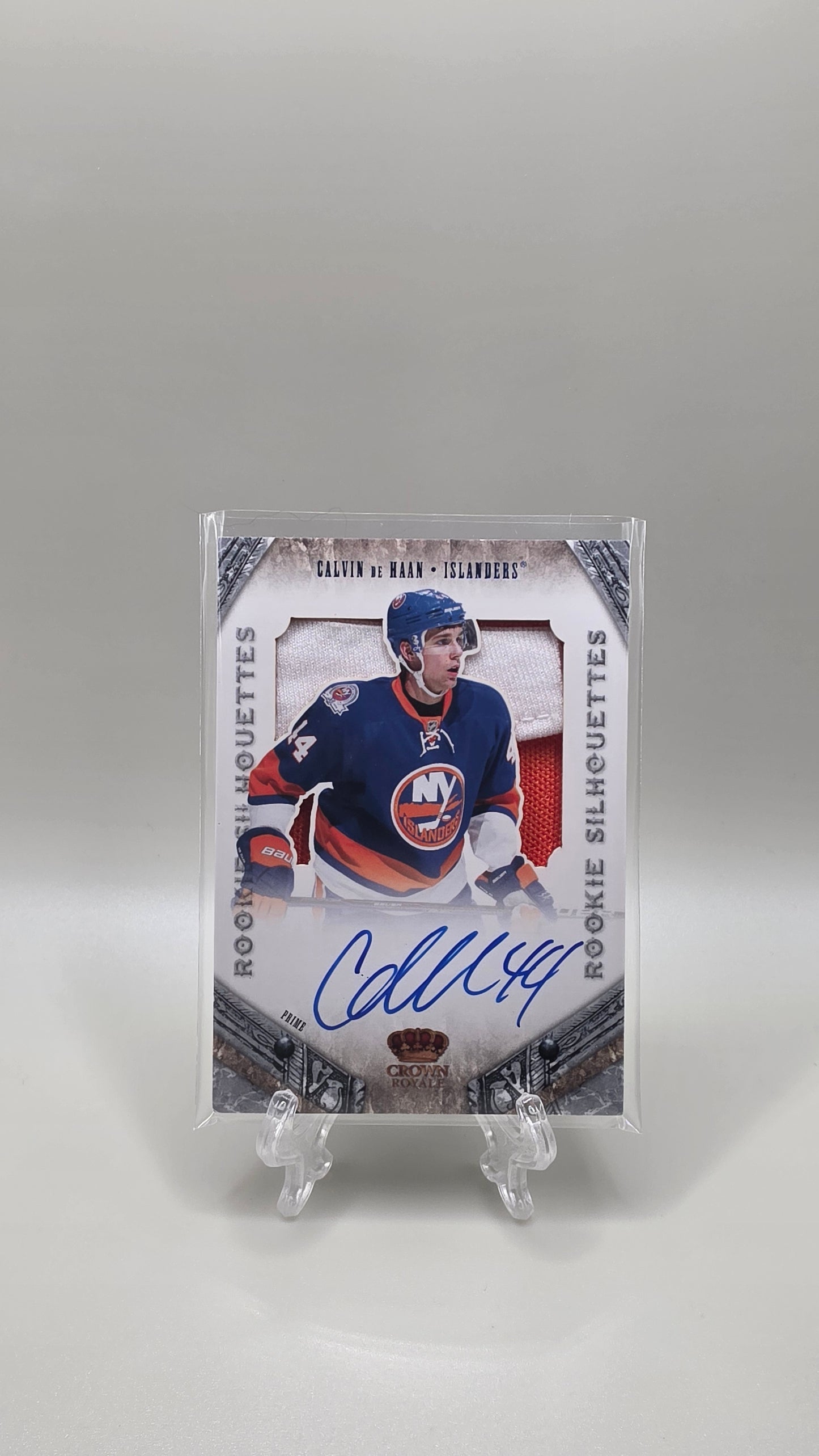 2012 Crown Royale Calvin De Haan Rookie Silhouettes RPA #/99 Card # 233