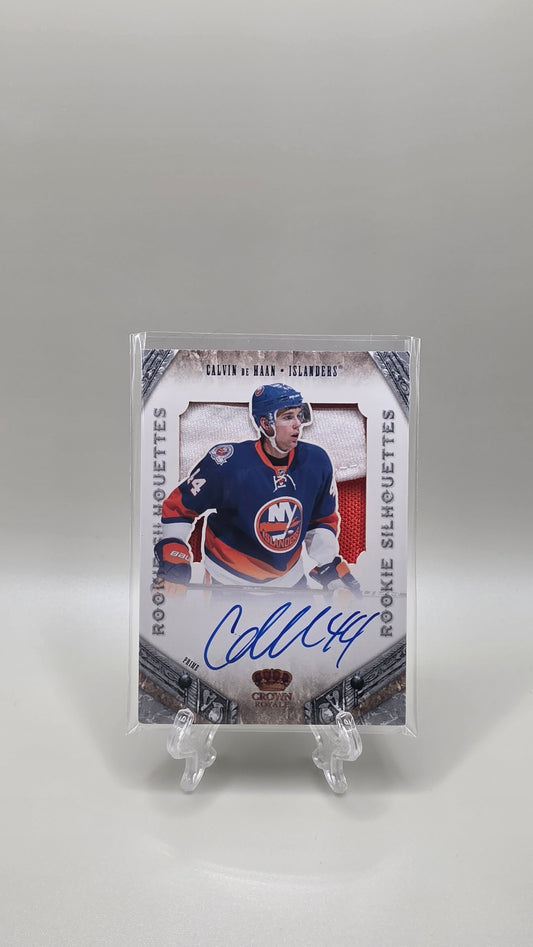 2012 Crown Royale Calvin De Haan Rookie Silhouettes RPA #/99 Card # 233