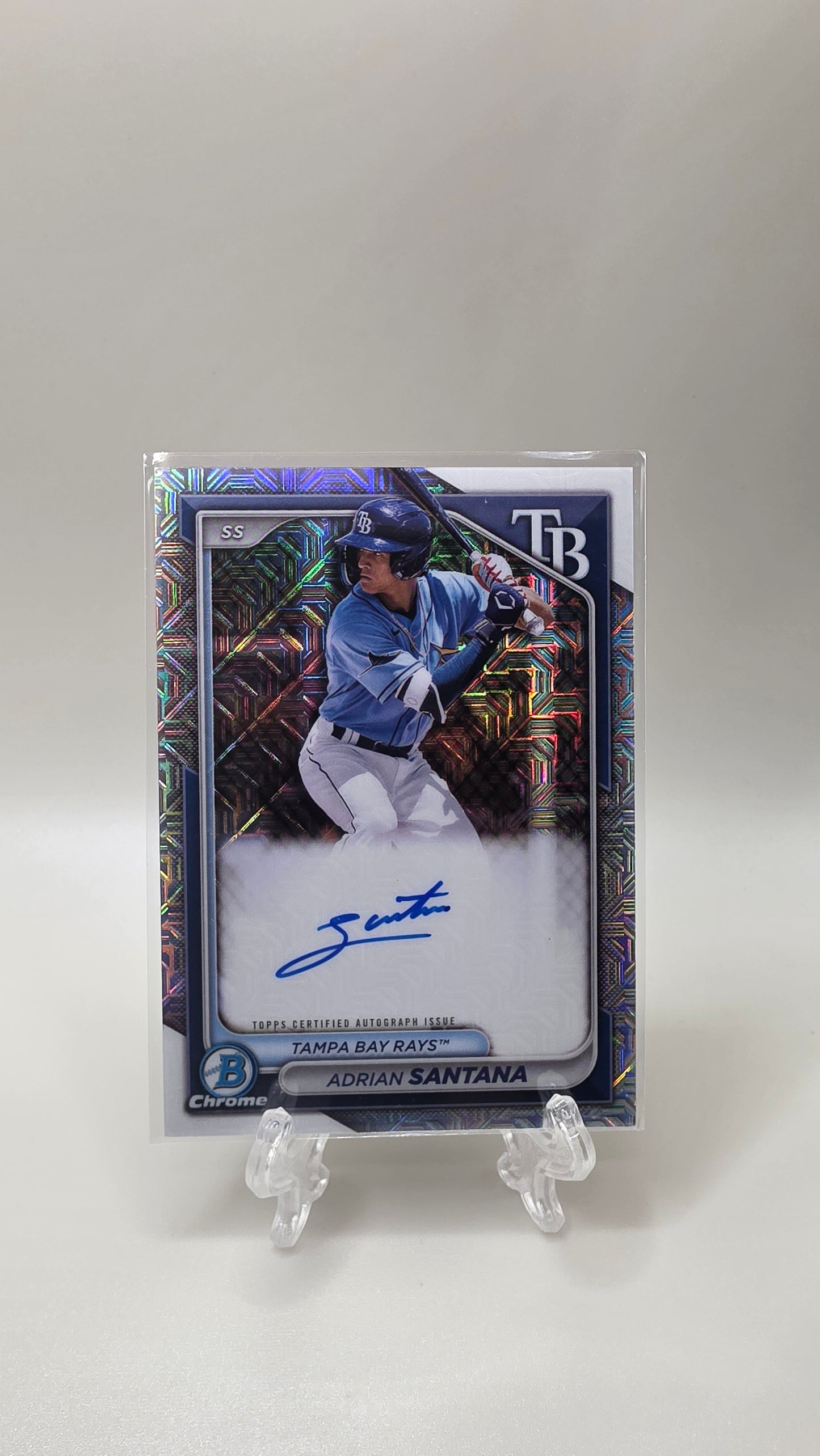 2024 Bowman Chrome Adrian Santana Mojo Auto Card # BMA-AS