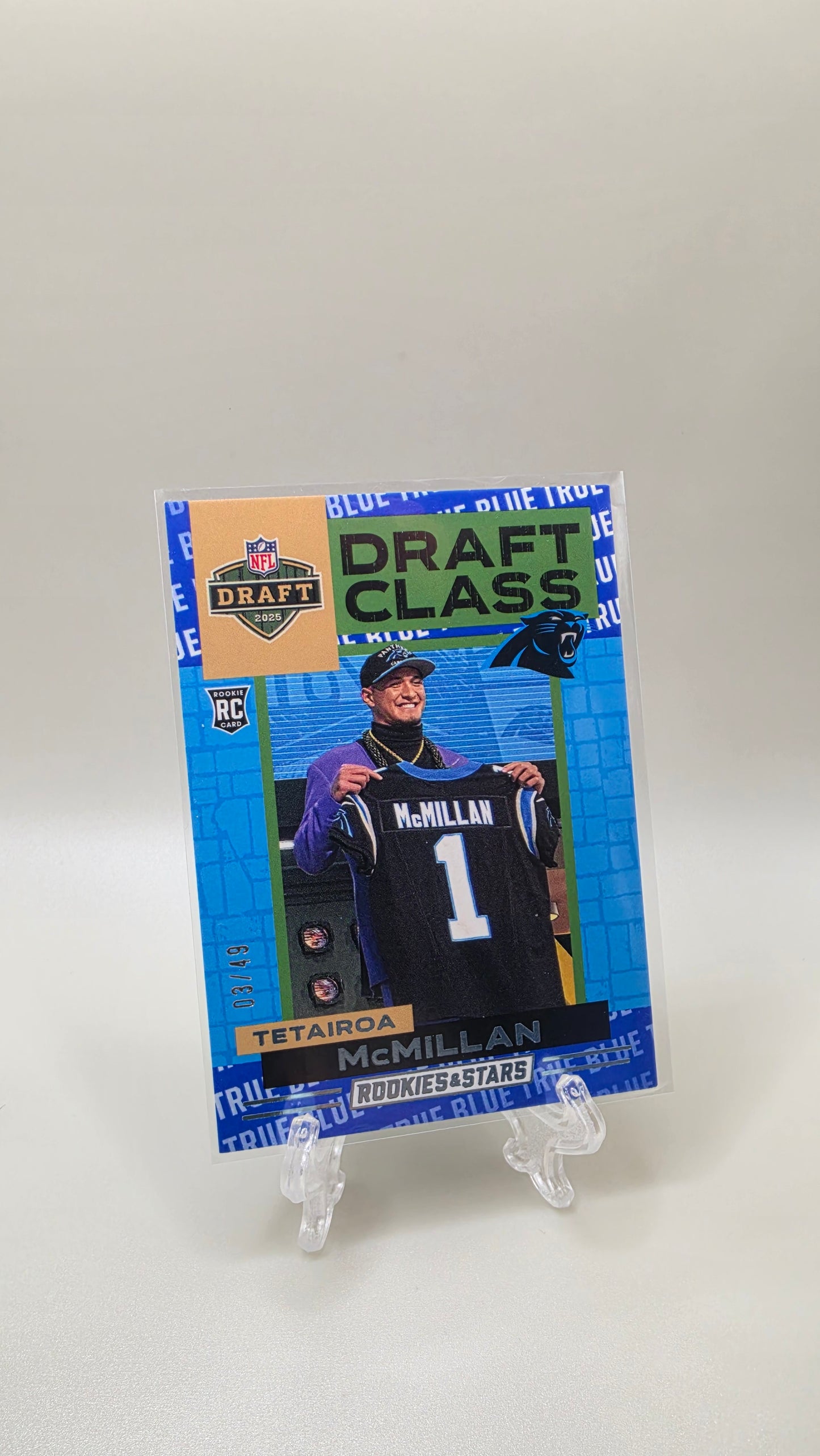 2025 Rookies & Stars Tetairoa McMillan Draft Class Rookie Card #/49 Card # 10