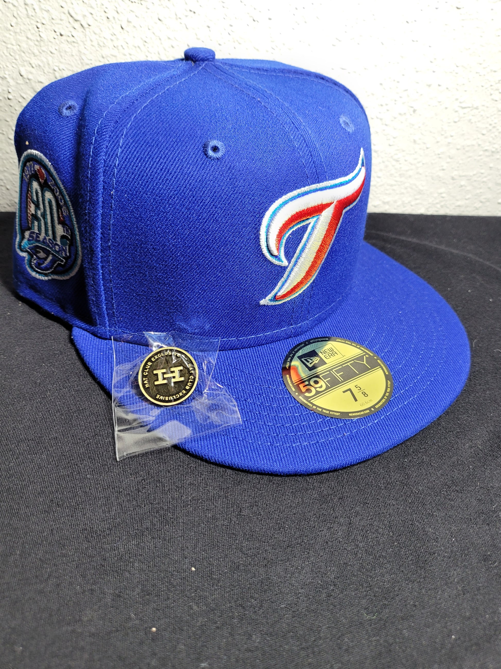 Size 7 7/8 Hat Club EXCLUSIVE BLACK DOME TORONTO BLUE JAYS NEW ERA FITTED  HAT